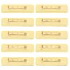 10pcs Golden Aluminum Name Tag with Pin Back for Workplace Use