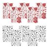 10pcs Halloween Bat Face Temporary Tattoo Stickers Imitation Diamond