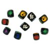 10 Pcs Halloween Pumpkin Dices Acrylic Dices Six Sided with Round Corner Table Game for Party Night Acrylic Six Sided