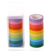 10Pcs / Lot Macarons Masking Tape Set Decor Scrapbooking Tape for Sets Blue