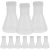 10pcs Ml Pp Conical Flask with Lid for Laboratory Measurement Use