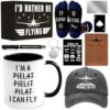 10 PCS Pilot Gifts for Men, Aviation Gifts with 11 Oz Mug Journal Hat Socks Pen for Birthday Christmas Graduation Retirement, Aviation Gifts for Men, Airplane Lover, Airline Captains, New Pilots
