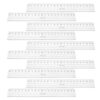 10pcs Plastic Drawing Ruler with Bold Numbers 20cm Wavy Edge