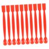 10pcs Plastic Medicine Spoons Sp128-210 Double Sided Red 210mm Set