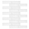 10pcs Plastic Straight Ruler with Large Numbers, 20cm Wave Edge