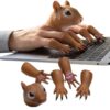 10Pcs Realistic Rubber Squirrel Finger Puppets, Washable Interactive