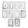 10pcs Reusable Large Number Stencil 0-9 Metal Card Slot Design