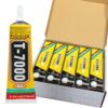 10 PCS T-7000 Black Adhesive Glue Bulk Semi Fluid Liquid Glue with Precision Tip for Cell Phone Screen Replacement, Electronics, Craft & Jewelry Repair