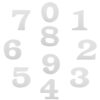 10pcs White Foam Number Shapes for Halloween Birthday Party Crafts