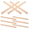 10pcs Wood Paint Stir Sticks Beige Paddle Shape for Crafts