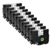10PK AZE FX241 Flexible Laminat Label Tape 18mm Compatible with PT D600 Label Printer