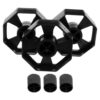 10 Sets Tape Dispenser Core and Wheel Replacement Plastic Black