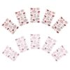 10 Sheets Red Heart Lip Kiss Rhinestone Temporary Tattoo Stickers