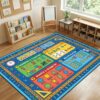 10x14 Washable Area Rugs for Classroom, Learning Educational Non-Slip Rug