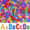 1152 PCS Glitter Foam Letter Stickers,Foam Alphabet Sticker,8 Bright Colors
