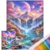 11CT Cross Stitch Kit Stamped Landscape 40x53cm(Star Valley) (Star Valley)