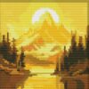 11CT Full Embroidery Stamped Cross Stitch Kit with Frame 15x15cm