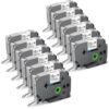 12-Pack Replacement for Brother Label Maker Tape 12mm 0.47 Laminated White