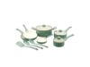 12-Pc Ceramic Nonstick Cookware Set, Aluminum, 2-Layer Coating, Assorted