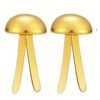 1200 Gold Round Two-Foot Studs for Scrapbooks, DIY Art Projects, Decorative Metal Fasteners