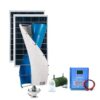 1200W Hybrid Wind Solar Power Kit, Vertical Axis Wind Turbine & 200W Solar Panel with 1KW Hybrid Controller, 12V/24V/48V/96V/120V for Home Energy System