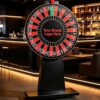 120cm (47.2 Inch) Floor-Standing Lucky Prize Spin Wheel with Colorful LED Lights, Manual Spinning Game Wheel for Party, Event & Raffle Draw