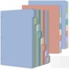 120 Pcs Binder Dividers for 3 Ring Binders, 1/8-Tab, 8 Colors, 15 Sets