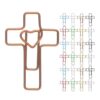 120pcs Cross Paper Clips Metal Pet Decorative for Pages Marking