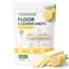 120 PCS Floor Cleaning Tablets, Multi-Surface Dissolvable Mop Cleaner Sheets with Frosted Lemon Scent, Suitable for Hardwood, Laminate Floors, Tile & Glass Surfaces, Easy-to-Use Water Soluble Floor