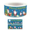 120Pcs / Roll Christmas Sealing Stickers Rectangle Stickers Happy New Year Holiday Candy Bag Box Decoration Christmas for Scrapbooking Envelopes