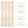 120pcs Wavy Wood Craft Sticks for Wedding Party DIY Fan Handles
