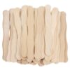 120pcs Wavy Wooden Craft Sticks for Fan Handles, Wedding and Party