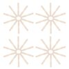 120pcs Wavy Wooden Fan Handles for Weddings and DIY Craft Sticks
