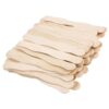120pcs Wood Fan Handles Wavy Craft Sticks for Wedding Party DIY