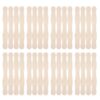 120pcs Wood Wavy Fan Handle Craft Sticks for Weddings and Parties