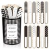 121 Pcs Black and White Name Selection Sticks with Storage Cup, Classroom Random Name Picker, Student Grouping, Counting and Learning Tool for Teachers and Educational Activities