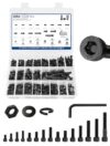 1220PCS Metric Bolt Assortment Kit, M3 M4 M5 M6 Head Cap Socket Cap Screws with Hex Nuts, Flat & Spring Lock Washers, 12.9 Grade Alloy Steel Black Oxide Allen Hex Keys, 3D Printing Electronics Repair