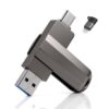 128GB USB Flash Drive, Dual USB-A & USB-C Thumb Drive, 2-in-1 Memory Stick for Photo, Video and File Backup, External Storage Drive for Android Phones, Tablets, Laptops and PCs
