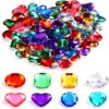 128Pcs Large 1 Inch Acrylic Diamond Jewels for Crafts,Flat Back Gems