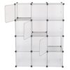 12 Cube Storage Organizer, Closet Cabinet, 12-Cube Shelving Unit, White