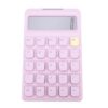 12 Digit Solar Calculator, Big Button Battery Operated for School Office (Purple)