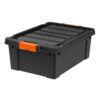 12 Gal Heavy Duty Stackable Storage Bins with Latching Lids, Garage Totes
