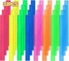 12 Inch Plastic Rulers, 32 Pack Assorted Colors Transparent Ruler Bulk, Metric Rulers with Inches and Centimeters, Straight Ruler Measuring Tool for Student Office Home Back to School Supplies