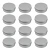 12 Pack 1 oz Aluminum Tin Jars with Screw Lids, Round Metal Refillable Containers, Leak Proof Small Tins for Lip Balm, Cream, Cosmetic, Spice, Travel (12, 1, ounces)