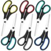 12 Pack Scissors All Purpose, 8" Stainless Steel Sewing Craft Scissors for Office, Sharp Cutting Tools for Adults Teachers, School Supplies Bulk, Home Office School Essentials for Paper Shear Fabric
