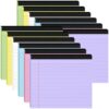 12 Pack Wide Landscape Notepad 11" x 9.5" Legal Pads College Ruled Note Pad 11x9.5 Colored Legal Pads Pink Writing Pad Notepad with Sturdy White Back, 30 Sheets/Pad, Lined Paper for School,Home,Office