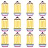 12 Pcs Acrylic Pencil Paper Clips, 4 Inch / 10.16 cm Jumbo Paper Clips, Cute Pencil Shape Clips for Office and Home, Teacher Appreciation Gift