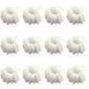 12 Pcs Agitator Balls for Washing Machine, Reusable Laundry Balls with Soft Elastic Polymer, Pumpkin Shape Segmented Design, Tangle-Free Scrubber for Front Load Washer, White, for Everyday Laundry