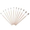 12pcs Artist Paint Brush Set for Oil Painters, Long Handle Flat Tip