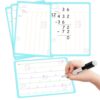 12 PCS Division Dry Erase Card Chart Fraction Manipulatives Dry Erase Flash Cards Math Manipulative Small Whiteboard for Student Teacher Classroom Homeschool Supplies
